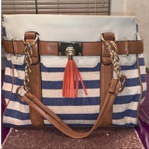 ALDO: Stripped Handbag w/Tassle